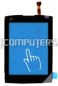 Сенсорное стекло (тачскрин) 2.4", для Nokia X3-02 черное, 320x240