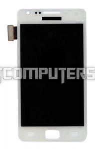 Модуль (матрица + тачскрин), 4.3", для Samsung Galaxy S2 I9100 белый, 800x480 (WVGA)
