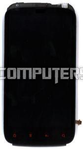 Модуль (матрица + тачскрин) 74H02067-00M, 4.3", для HTC Sensation XE Z715e G18 (с рамкой) черный, 540x960