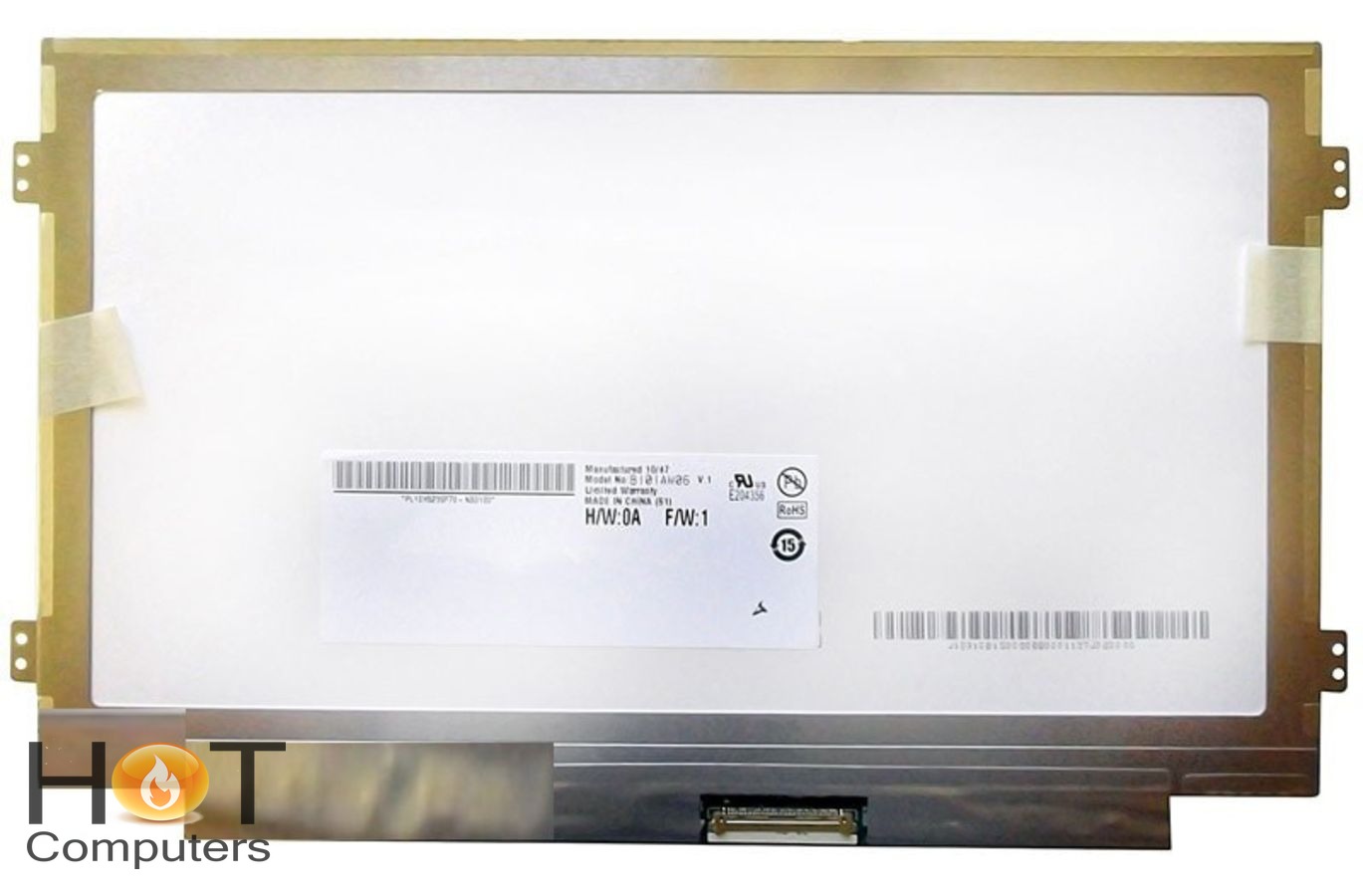Матрица совместимая с B101AW06 V.2, 10.1" дюйма 1024х600 (WSVGA), Светодиодная (LED)