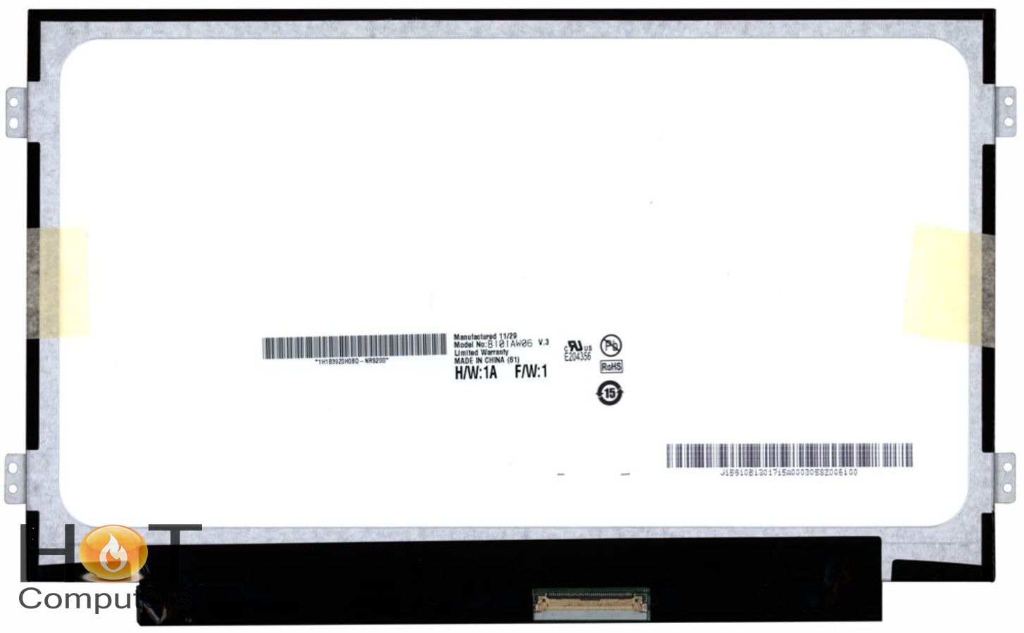 Матрица совместимая с B101AW06 V.3, 10.1" дюйма 1024х600 (WSVGA), Светодиодная (LED)