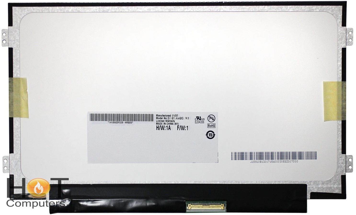 Матрица совместимая с B101AW06 V.4, 10.1" дюйма 1024х600 (WSVGA), Светодиодная (LED)