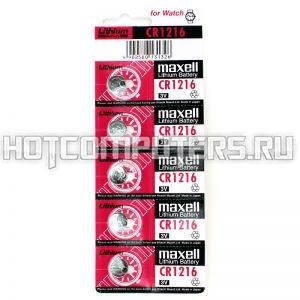 Батарейка литиевая MAXELL CR1216 дисковая 3V бл/5