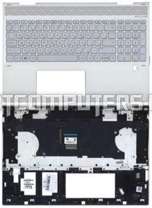 Клавиатура для ноутбука HP Envy 15-DR 15-DS топкейс, серебристый
