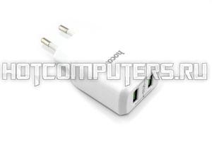 Блок питания (сетевой адаптер) HOCO N6 Charmer QC3.0, 18W, два порта USB, 5V, 3.0A, белый