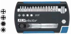 XLSelector Torsion, смешанная комплектация, с трещоткой для битов 1/4, 17 предметов, WIHA 36951 (36951)