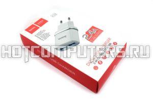Блок питания (сетевой адаптер) HOCO C12 Smart два порта USB, 5V, 2.4A, белый